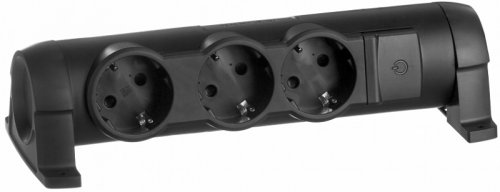 Колодка удлинителя с заземлением и выключателем Legrand Комфорт 3-м 16А 3500Вт черный фото Колодка удлинителя с заземлением и выключателем Legrand Комфорт 3-м 16А 3500Вт черный картинка